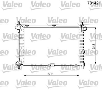 VALEO 731421 Радіатор охолодження двигуна для OPEL (Опель)