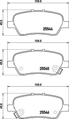Комплект тормозных колодок, дисковый тормоз BREMBO P 28 094 для HONDA (GAC) ODYSSEY