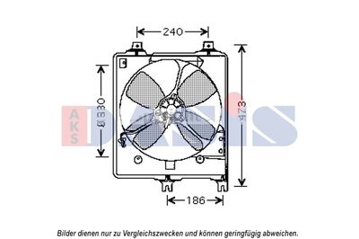 Вентилятор, охлаждение двигателя AKS DASIS 112029N для MAZDA 626