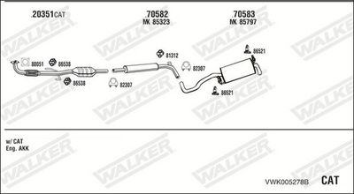Изпускателна система WALKER VWK005278B