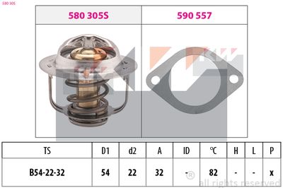Termostat, środek chłodzący KW 580 305