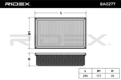 въздушен филтър RIDEX 8A0277