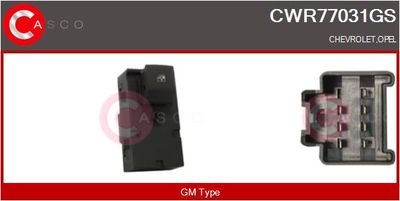 Выключатель, стеклолодъемник CASCO CWR77031GS для CHEVROLET CRUZE