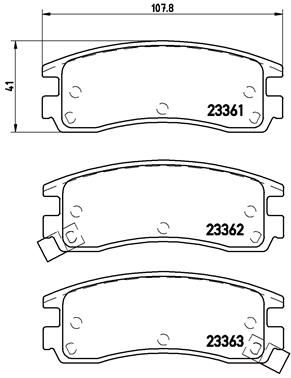 Комплект тормозных колодок, дисковый тормоз BREMBO P 59 027 для PONTIAC TRANS