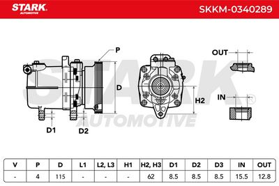 компресор, климатизация STARK SKKM-0340289
