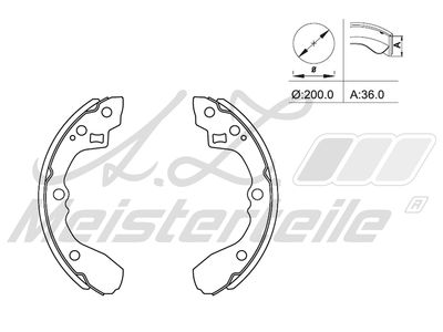 комплект спирачна челюст A.Z. Meisterteile AZMT-44-026-1359