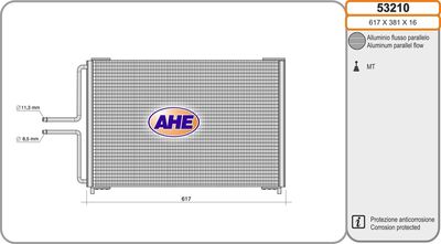 AHE 53210 Радиатор кондиционера  для RENAULT AVANTIME (Рено Авантиме)