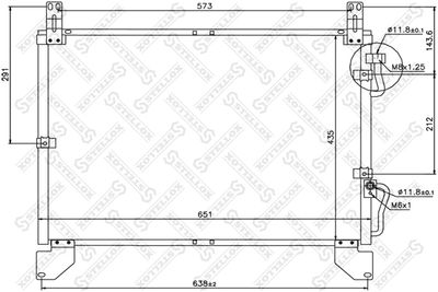 Конденсатор, кондиционер STELLOX 10-45516-SX для SSANGYONG REXTON
