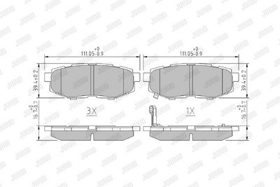BREMSBELAGSATZ SCHEIBENBREMSE JURID 573959J 1