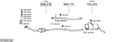 Układ wydechowy BOSAL SYS05138