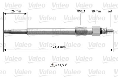 Свеча накаливания VALEO 345162 для LAND ROVER DEFENDER