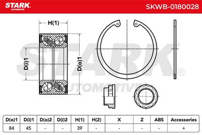 комплект колесен лагер STARK SKWB-0180028