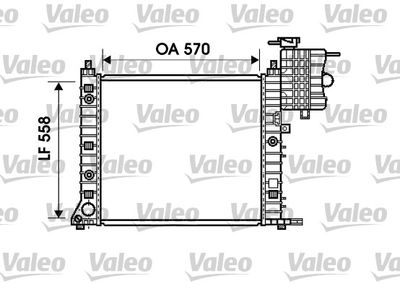 Радиатор, охлаждение двигателя VALEO 732471 для MERCEDES-BENZ VITO