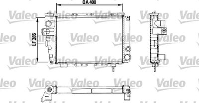 Радиатор, охлаждение двигателя VALEO 883282 для RENAULT 5