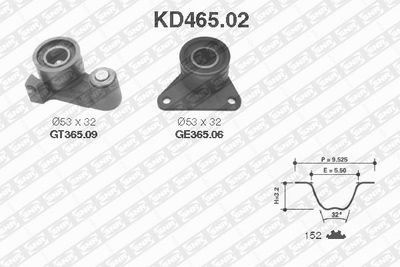 KD46502 SNR Комплект ремня ГРМ