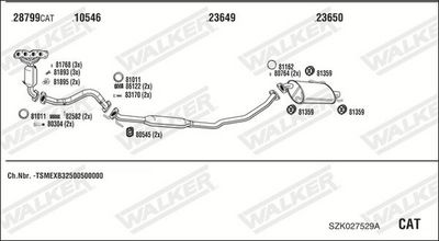 Изпускателна система WALKER SZK027529A