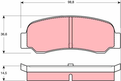 Комплект тормозных колодок, дисковый тормоз TRW GDB209 для MITSUBISHI LANCER