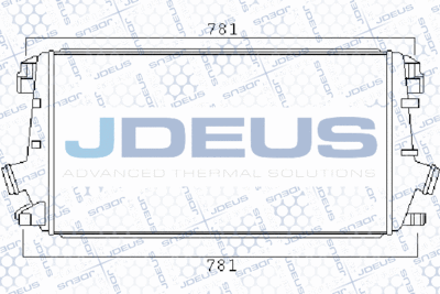 Интеркулер JDEUS 820M57A для CHEVROLET CRUZE