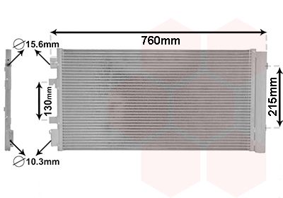 VAN WEZEL Condensor, airconditioning (43005483)