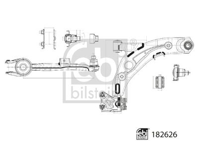 Рычаг независимой подвески колеса, подвеска колеса FEBI BILSTEIN 182626 для MAZDA CX-7