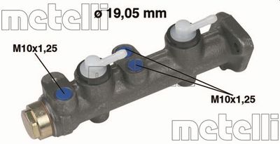 Главный тормозной цилиндр METELLI 05-0063 для FIAT 125