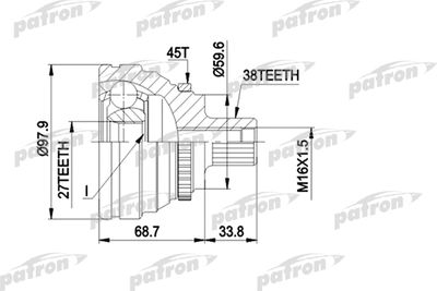 PATRON PCV1174 ШРУС  для AUDI A6 (Ауди А6)