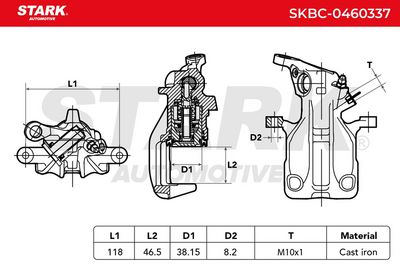 спирачен апарат STARK SKBC-0460337