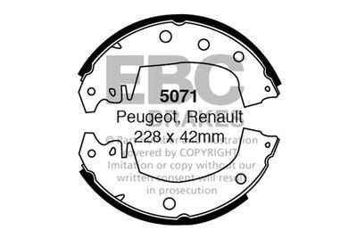 Комплект тормозных колодок EBC Brakes 5071 для RENAULT 4