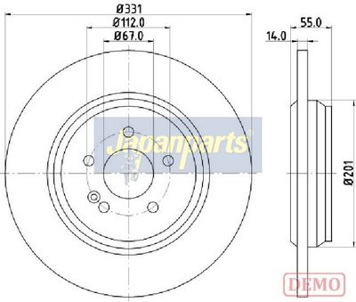 спирачен диск JAPANPARTS