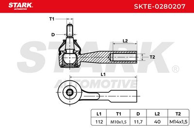 накрайник на напречна кормилна щанга STARK SKTE-0280207