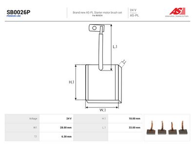 Børste, starter AUTOSTARTER SB0026P