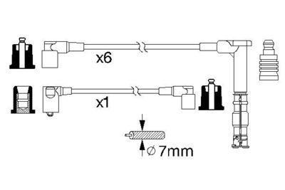 Tändkabelsats BOSCH 0 986 356 314