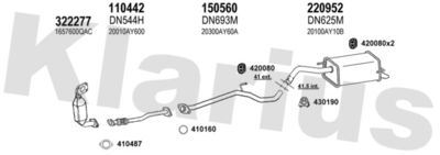 Układ wydechowy KLARIUS 270595E