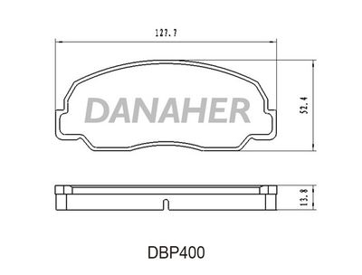 DANAHER DBP400 Тормозные колодки и сигнализаторы  для DAIHATSU  (Дайхатсу Тафт)