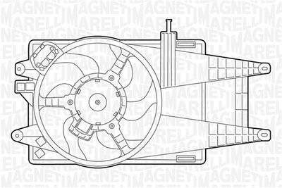Вентилятор, охлаждение двигателя MAGNETI MARELLI 069422037010 для FIAT PUNTO