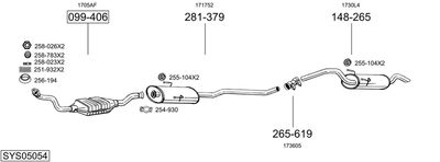 SISTEM DE ESAPAMENT BOSAL SYS05054