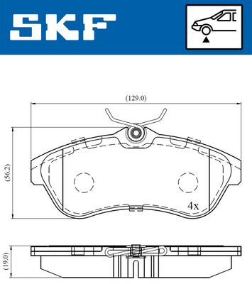 Brake Pad Set, disc brake VKBP 80344