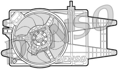 DENSO DER09042 Вентилятор системы охлаждения двигателя  для FIAT IDEA (Фиат Идеа)