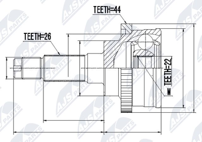 NTY NPZ-MZ-011 ШРУС  для MAZDA 323 F V (BA) 1.5 16V