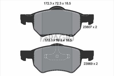 Zestaw klocków hamulcowych, hamulce tarczowe PAGID T1381N