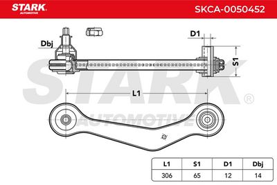 носач, окачване на колелата STARK SKCA-0050452