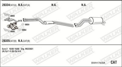 Изпускателна система WALKER BWH17830A