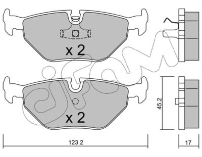 Комплект тормозных колодок, дисковый тормоз 822-180-0