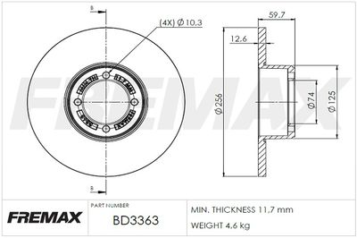 FREMAX BD-3363 Тормозные диски для BMW 1502-2002