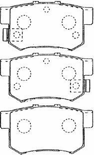комплект спирачно феродо, дискови спирачки AISIN C2N015
