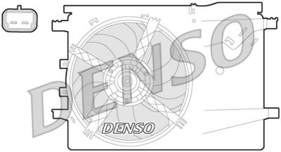 Вентилятор, охлаждение двигателя DENSO DER09058 для FIAT GRANDE