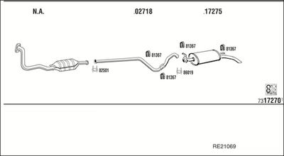 Układ wydechowy WALKER RE21069