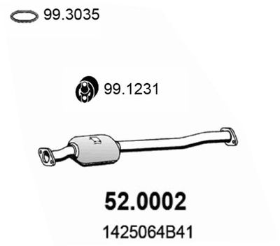 Катализатор ASSO 52.0002 для SUZUKI SWIFT