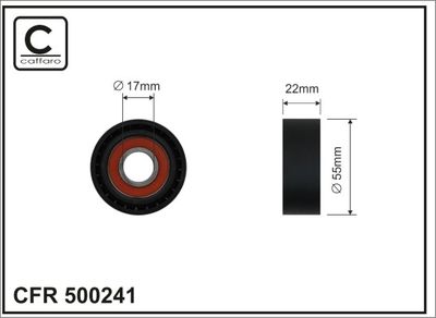 Tensioner Pulley, V-ribbed belt 500241