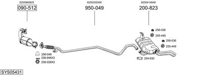 Układ wydechowy BOSAL SYS05431